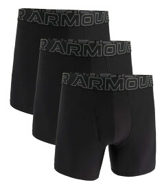 【送料無料】 アンダーアーマー メンズ ボクサーパンツ アンダーウェア 3-Pack Performance Tech Solid 6" Boxer Briefs Black