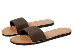 �{���R�� ���f�B�[�X �V���[�Y �T���_�� Volcom Simple Slide Dark Brown �u���E��