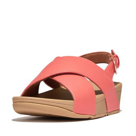 【送料無料】 フィットフロップ レディース サンダル シューズ Lulu Cross-Back Strap Sandals - Leather Rosy Coral