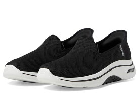 【送料無料】 スケッチャーズ レディース スニーカー シューズ Go Walk Arch Fit 2.0 Delara Hands Free Slip-Ins Black/White