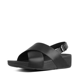 【送料無料】 フィットフロップ レディース サンダル シューズ Lulu Cross-Back Strap Sandals - Leather Black