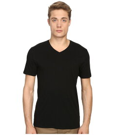 【送料無料】 ヴィンス メンズ シャツ トップス Short Sleeve Pima Cotton V-Neck Shirt Black