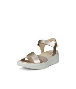 GR[ fB[X V[Y T_ ECCO Flowt Wedge Luxury Crossband Pure White Gold zCg