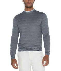 【送料無料】 リヴァプール ロサンゼルス メンズ ニット・セーター アウター Long Sleeve Striped Crew Neck Sweater Ink Multi