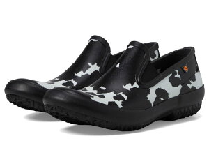 {OX fB[X V[Y u[cECu[c Bogs Patch Slip-On - Cow Black/White zCg
