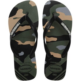 【送料無料】 ハワイアナス メンズ サンダル シューズ Top Camo Flip Flop Sandal Green Olive 1