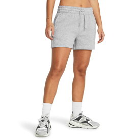 【送料無料】 アンダーアーマー レディース ハーフパンツ・ショーツ ボトムス Rival Fleece Shorts Mod Gray Light