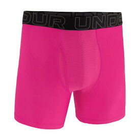 【送料無料】 アンダーアーマー メンズ ボクサーパンツ アンダーウェア Performance Tech Solid 6" Boxer Briefs Astro Pink