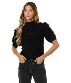 【送料無料】 イングリッシュファクトリー レディース ニット・セーター アウター Pom-Pom Puff Sleeve Sweater Black