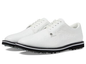 W[tHA Y V[Y Xj[J[ U[ GFORE Men's Gallivanter Debossed Skull & Ts Leather Golf Shoes Snow/Onyx