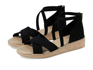 rW[Y fB[X V[Y T_ Bzees Bali Sand Strappy Wedge Sandals Black ubN