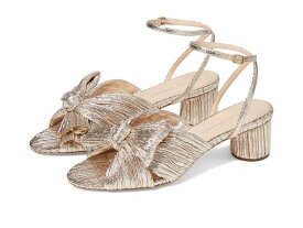 【送料無料】 ロフラー ランダル レディース ヒール シューズ Dahlia Pleated Knot Mule with Ankle Strap Champagne