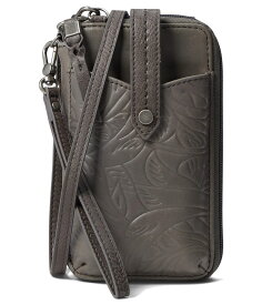 【送料無料】 ザサック レディース ハンドバッグ バッグ Silverlake North/South Smartphone Crossbody Slate Leaf Embo