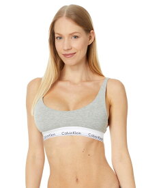 【送料無料】 カルバン クライン アンダーウェア レディース ブラジャー アンダーウェア Modern Cotton Lighlty Lined Scoop Neck Bralette Grey Heather