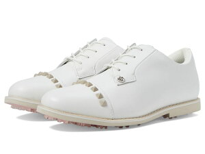 W[tHA fB[X V[Y Xj[J[ Lbv U[ GFORE Women's Gallivanter Pebble Leather Stud Cap Toe Golf Shoes Stone Xg[