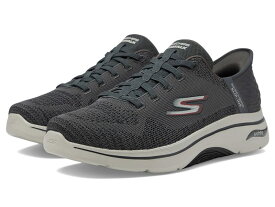 【送料無料】 スケッチャーズ メンズ スニーカー シューズ Go Walk Arch Fit 2.0 - Grand Hands Free Slip-Ins Charcoal/Red