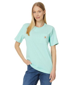 【送料無料】 カーハート レディース シャツ トップス WK87 Workwear Pocket Short Sleeve T-Shirt Pastel Turquois