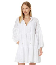 【送料無料】 トッミーバハマ レディース ワンピース トップス Illusion Frond LS Short Dress White