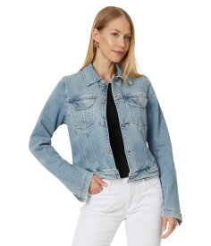 【送料無料】 エージージーンズ レディース コート アウター Alamo Shrunken Denim Jacket Eclipsed