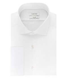 【送料無料】 カルバンクライン レディース シャツ トップス Dress Shirt Slim Fit Non Iron Stretch Solid French Cuff White