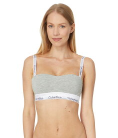 【送料無料】 カルバン クライン アンダーウェア レディース ブラジャー アンダーウェア Modern Cotton Lightly Lined Bandeau Grey Heather