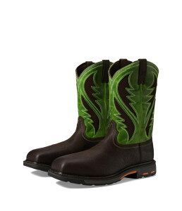 �A���A�g �����Y �V���[�Y �u�[�c�E���C���u�[�c Ariat Workhog Wide Square Toe Venttek Composite Toe Bruin Brown/Gra �u���E��