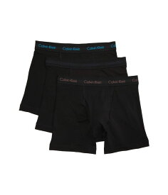 【送料無料】 カルバン クライン アンダーウェア メンズ ボクサーパンツ アンダーウェア Cotton Stretch 3-Pack Boxer Brief Black/Capri Ros