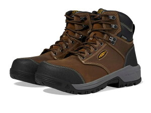 L[ fB[X V[Y u[cECu[c KEEN Utility Evanston 6" Composite Toe Waterproof Bison/Black ubN