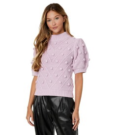 【送料無料】 イングリッシュファクトリー レディース ニット・セーター アウター Pom-Pom Puff Sleeve Sweater Lilac