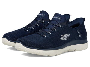 XPb`[Y fB[X V[Y Xj[J[ SKECHERS Summits-Classy Night Hands Free Slip-Ins Navy/Silver lCr[
