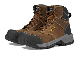 L[ fB[X V[Y u[cECu[c KEEN Utility Evanston 6" Composite Toe ESD Bison/Black ubN