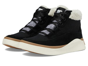�\���� ���f�B�[�X �V���[�Y �X�j�[�J�[ SOREL Out N About? IV Mid Sneaker Waterproof Black/Sea Salt �u���b�N