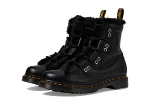 hN^[}[` fB[X V[Y T_ u[c [X Dr. Martens 1460 Lace To Toe Fur Lined Boots Black ubN