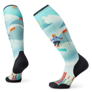 �X�}�[�g�E�[�� ���f�B�[�X �A���_�[�E�F�A �C�� �v�����g Smartwool Ski Targeted Cushion Snow Bunny Print Over the Calf Capri