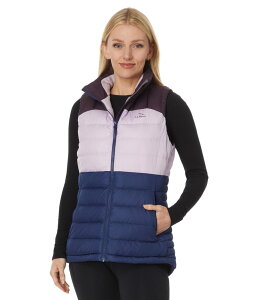 GGr[ fB[X AE^[ R[g xXg _E L.L.Bean Down Vest Color-Block Eggplant/Lavend