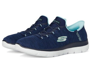 XPb`[Y fB[X V[Y Xj[J[ SKECHERS Summits Everyday Set Hands Free Slip-INS Navy Aqua lCr[
