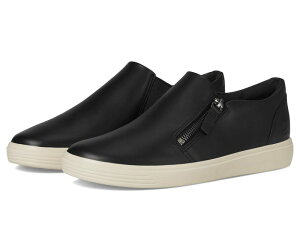 GR[ fB[X V[Y Xj[J[ ECCO Soft Classic Side Zip Sneaker Black ubN