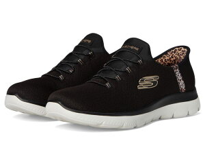 XPb`[Y fB[X V[Y Xj[J[ SKECHERS Summits Leopard Chic Hands Free Slip-INS Black Multi ubN