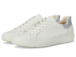 �G�R�[ ���f�B�[�X �V���[�Y �X�j�[�J�[ ECCO Soft 7 Easy Slip Sneaker White/Pure Silv �z���C�g