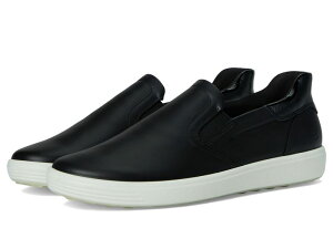 �G�R�[ ���f�B�[�X �V���[�Y �X�j�[�J�[ ECCO Soft 7 Easy Slip-On Sneaker Black/Patent Bl �u���b�N