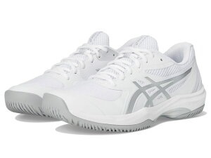 AVbNX fB[X V[Y Xj[J[ ASICS Game FF Tennis Shoes White/Pure Silv zCg