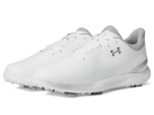 A_[A[}[ Y V[Y Xj[J[ St White/White/Met Under Armour Drive Fade Golf Shoes