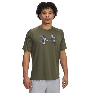 A_[A[}[ Y gbvX Vc Marine OD Green Under Armour Tech Print Fill Short Sleeve T Shirt