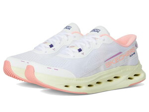 �X�P�b�`���[�Y ���f�B�[�X �V���[�Y �X�j�[�J�[ SKECHERS Max Cushioning Glide Step Caledonia Hands Free Slip-Ins White/Pink �z���C�g