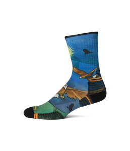 yz X}[gE[ Y C A_[EFA Hike Targeted Cushion Eagle Print Crew Socks Laguna Blue