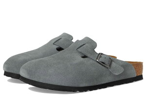 rPVgbN Y V[Y T_ XG[h Birkenstock Boston Soft Footbed - Suede Basalt Gray O[