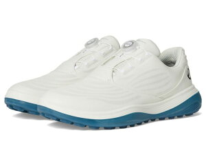 GR[ Y V[Y Xj[J[ BOAtBbg h St White/Petrol ECCO Golf LT1 BOA Hybrid Waterproof Golf Shoe