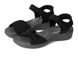 N[NX fB[X V[Y T_ Clarks Breeze Rae Sara Black Textile ubN