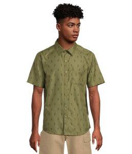 �}�[���b�g �����Y �g�b�v�X �V���c Marmot AirExchange Novelty Short Sleeve Shirt Olive Grove Lea �I���[�u