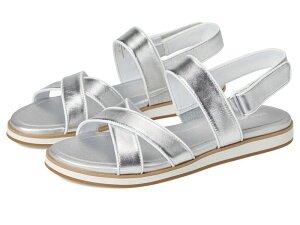 �R�[���n�[�� ���f�B�[�X �V���[�Y �T���_�� Cole Haan Mirabelle Crisscross Sandals Silver Metallic �V���o�[